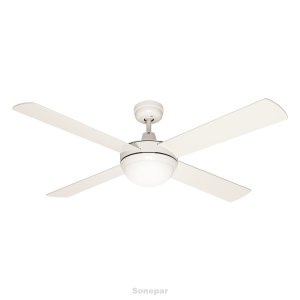 Mercator FC252134WH Caprice Ceiling Fan with Light 1300mm White B22 Lamp 